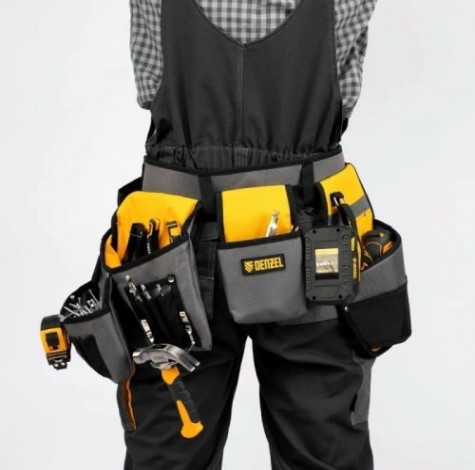 Сумка поясная Denzel 90291 кобура для шуруповерта