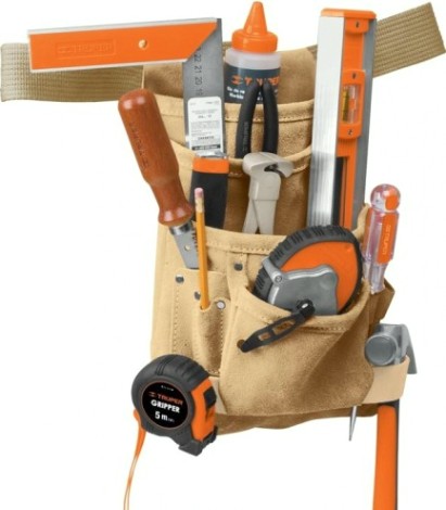 Сумка поясная для инструмента TRUPER POCA-12 из кожи, 12 отделений 11536 [11536]