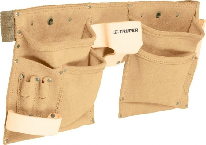 Сумка поясная для инструмента TRUPER POCA-13 из кожи, 13 отделений 11537 [11537]