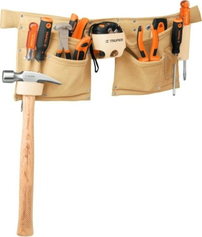 Сумка поясная для инструмента TRUPER POCA-13 из кожи, 13 отделений 11537 [11537]
