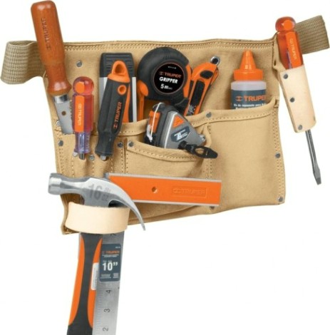 Сумка поясная для инструмента TRUPER POCA-9 из кожи, 9 отделений 11534 [11534]