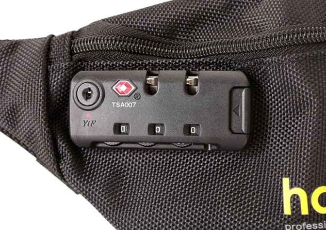 Сумка поясная HANSKONNER HKWB0001 2 отделения, 360ммx150ммx70мм, кодовый замок, pat.