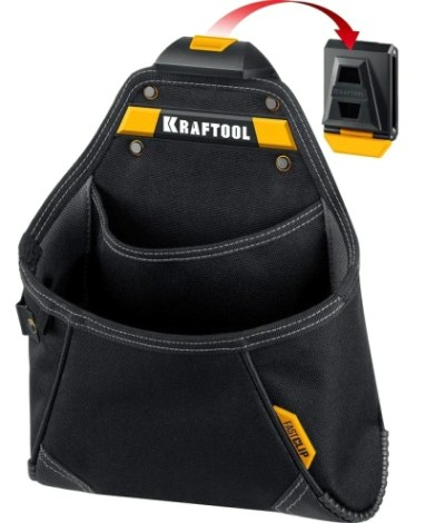 Сумка поясная KRAFTOOL KP-12 с креплением FastClip, 12 карманов, 260х340 мм [38774]