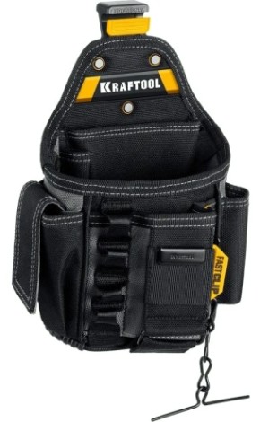 Сумка поясная KRAFTOOL KP-13E с креплением FastClip, 13 карманов, 280х200 мм [38772]