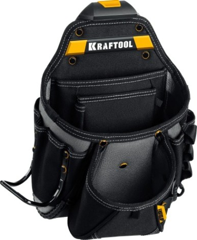Сумка поясная KRAFTOOL KP-27 с креплением FastClip, 27 карманов, 350х260 мм [38773]
