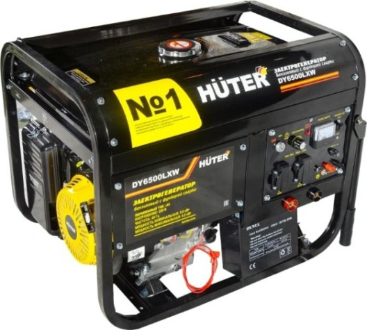 Сварочный генератор HUTER DY 6500 LXW с колесами [64/1/18]