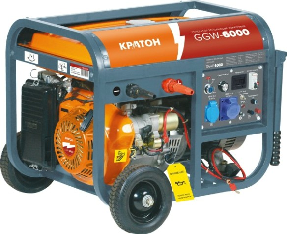 Сварочный генератор КРАТОН GGW-6000 бензиновый [3 08 02 028]