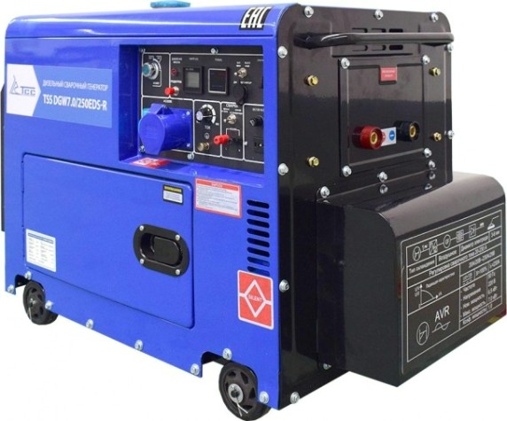 Сварочный генератор ТСС DGW 7.0/250EDS-R инверторный дизельный в кожухе [024377]