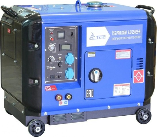 Сварочный генератор ТСС PRO DGW 3.0/250ES-R дизельный в кожухе [022834]