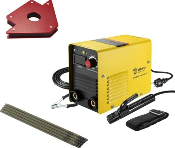Сварочный инвертор DEKO DKWM200A LCD Advanced + набор 2 предмета [051-4683]