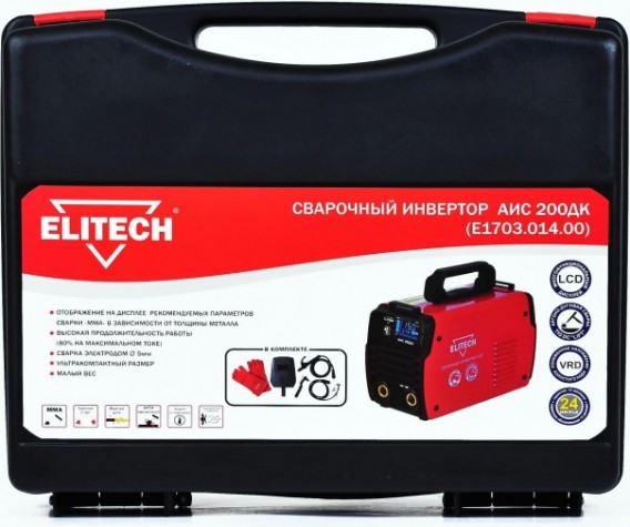 Сварочный инвертор ELITECH АИС 200ДК [196357]