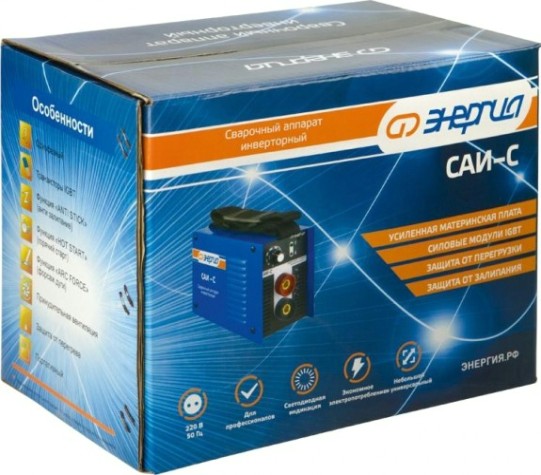 Сварочный инвертор ЭНЕРГИЯ САИ-190С ММА [Е0300-0011]