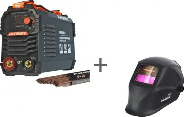 Сварочный инвертор PATRIOT WM230D MMA + маска 311D [605302290]