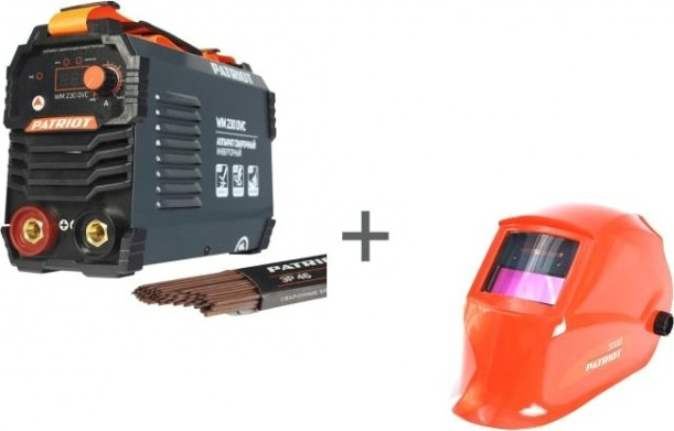 Сварочный инвертор PATRIOT WM230DVC MMA + маска 300D [605302291]