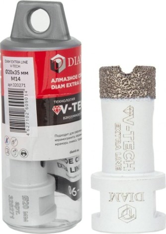 Сверло алмазное DIAM 20x35xМ14 Extra Line V-TECH [320271]