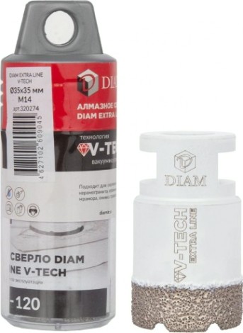 Сверло алмазное DIAM 35x35xМ14 Extra Line V-TECH [320274]