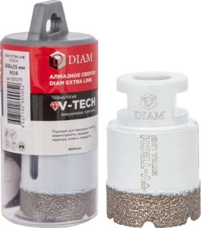 Сверло алмазное DIAM 40x35xМ14 Extra Line V-TECH [320275]