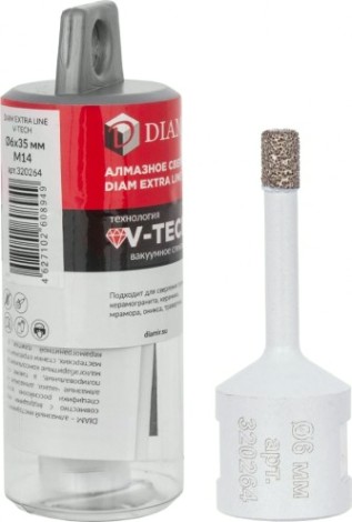 Сверло алмазное DIAM 6x35xМ14 Extra Line V-TECH [320264]