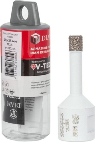 Сверло алмазное DIAM 8x35xМ14 Extra Line V-TECH [320265]