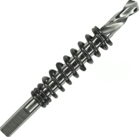 Сверло центрирующее D.BOR с пружиной для коронок HM-28 по металлу, HSS 6x80 [D-CDS-HS-6-80]