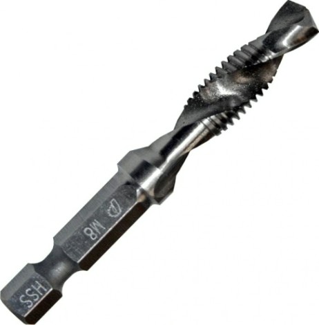 Сверло метчик ПРАКТИКА 8х1.25х64 мм HEX 1/4' (775-006) [775-006]