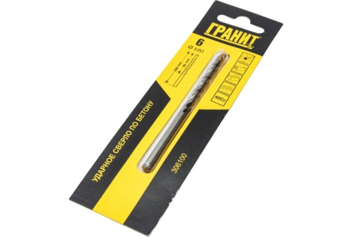 Сверло по бетону ГРАНИТ 6х100/60мм ударное [306100]