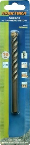 Сверло по бетону ПРАКТИКА Профи 10х120 мм [773-125]