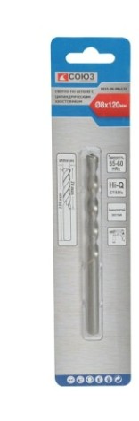 Сверло по бетону СОЮЗ 8x120 мм с цилиндрическим хвостовиком [1055-06-08x120]