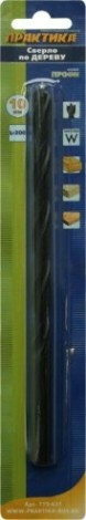 Сверло по дереву ПРАКТИКА 10х200 мм, W серия профи [775-631]