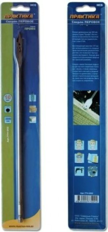 Сверло по дереву ПРАКТИКА перовое 10х300 мм [774-092]