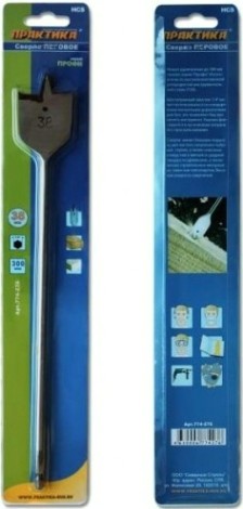 Сверло по дереву ПРАКТИКА перовое 38х300 мм [774-276]