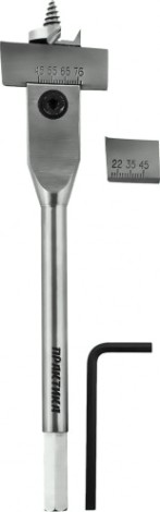 Сверло по дереву ПРАКТИКА регулируемое 22-76 мм, серия Профи [246-739]