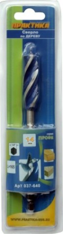 Сверло по дереву ПРАКТИКА винтовое 14х165 мм 037-640 [037-640]