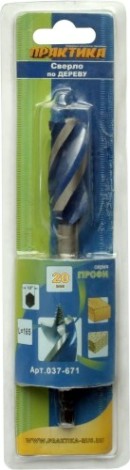 Сверло по дереву ПРАКТИКА винтовое 20х165 мм 037-671 [037-671]