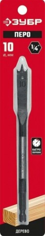 Сверло по дереву ЗУБР МАСТЕР 10x152мм, по с боковыми подрезателями [29505-10_z01]