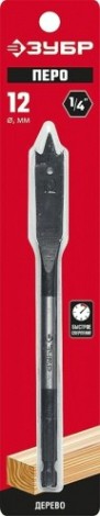 Сверло по дереву ЗУБР МАСТЕР 12x152мм, по с боковыми подрезателями [29505-12_z01]