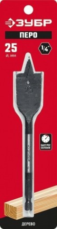 Сверло по дереву ЗУБР МАСТЕР 25x152мм, по с боковыми подрезателями [29505-25_z01]