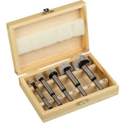 Сверло по дереву ЗУБР МАСТЕР 5 шт., 10-15-20-25-35мм, набор форстнера фанере, д [2994-H5_z01]