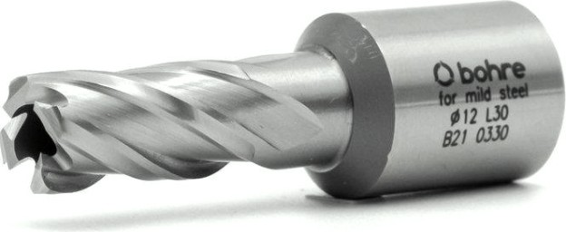 Сверло по металлу Bohre HSS 12х30 мм корончатое с хв. weldon 19 мм (3/4'') [КБ010044]