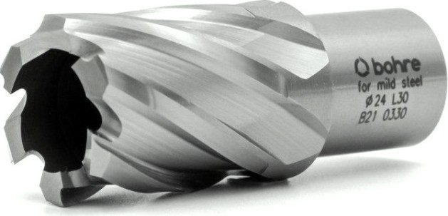 Сверло по металлу Bohre HSS 24х30 мм корончатое с хв. weldon 19 мм (3/4'') [КБ010290]