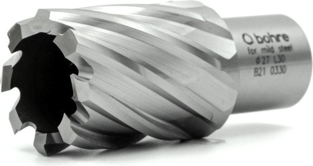 Сверло по металлу Bohre HSS 27х30 мм корончатое с хв. weldon 19 мм (3/4'') [КБ010168]