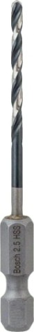 Сверло по металлу BOSCH 2,5 х 30/69 мм, Impact Control с шестигранным хвостовиком [2608577047]