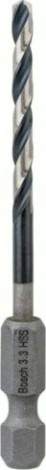 Сверло по металлу BOSCH 3,3 х 36/75 мм, Impact Control с шестигранным хвостовиком [2608577050]