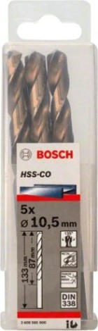 Сверло по металлу BOSCH HSS-CO 10.5 мм 5шт [2608585900]