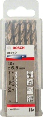 Сверло по металлу BOSCH HSS-CO 6.5 мм 10шт [2608585890]