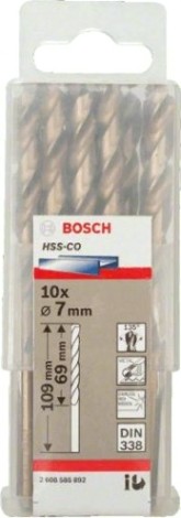 Сверло по металлу BOSCH HSS-CO 7 мм 10шт [2608585892]