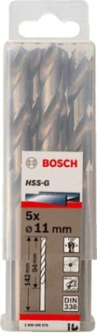 Сверло по металлу BOSCH HSS-G 11 мм 5шт [2608595079]