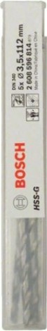 Сверло по металлу BOSCH HSS-G 3.5x73 мм 5шт удлиненных [2608596814]