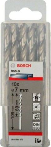Сверло по металлу BOSCH HSS-G 7 мм 10шт [2608595070]