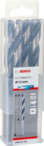 Сверло по металлу BOSCH HSS PointTeQ 11 мм 5шт [2608577278]